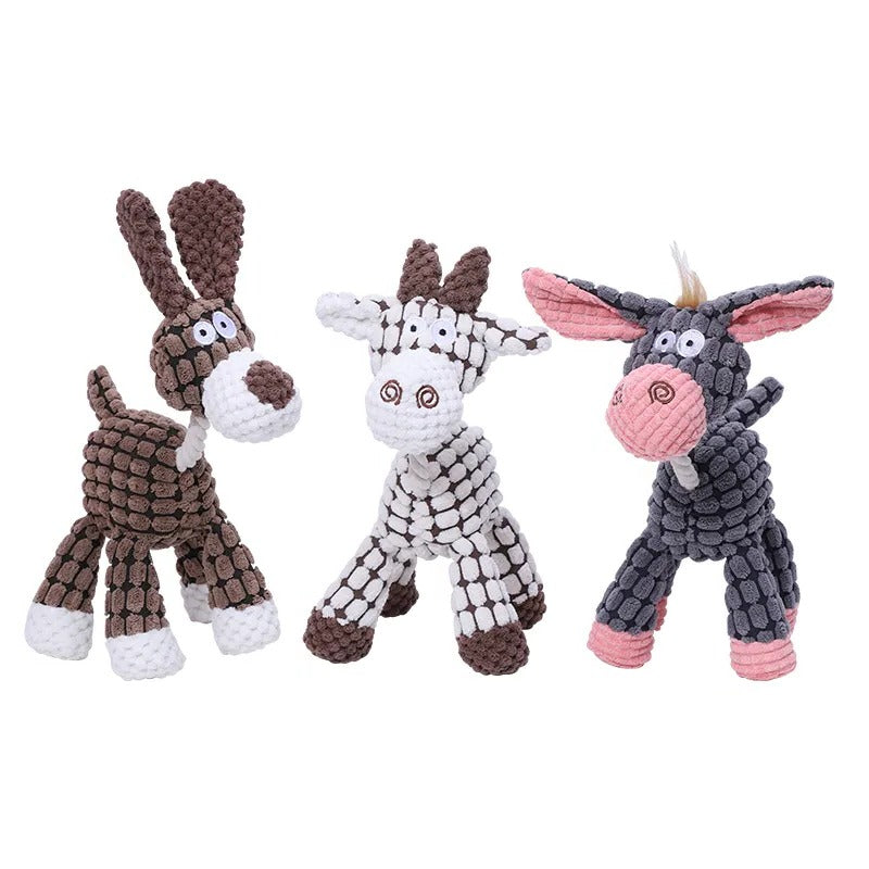Durable Plush Dog Toy with Built-In Squeaker and Reinforced Fabric