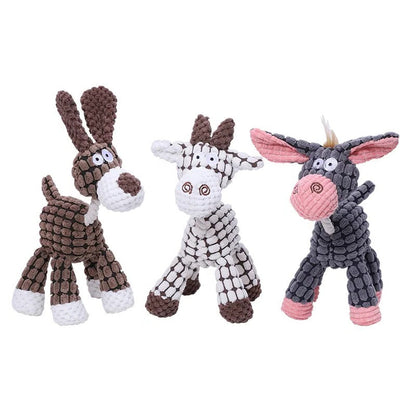 Durable Plush Dog Toy with Built-In Squeaker and Reinforced Fabric