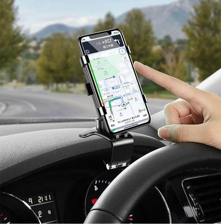 Dashboard Phone Mount with 360 Degree Rotation and Side Clasp