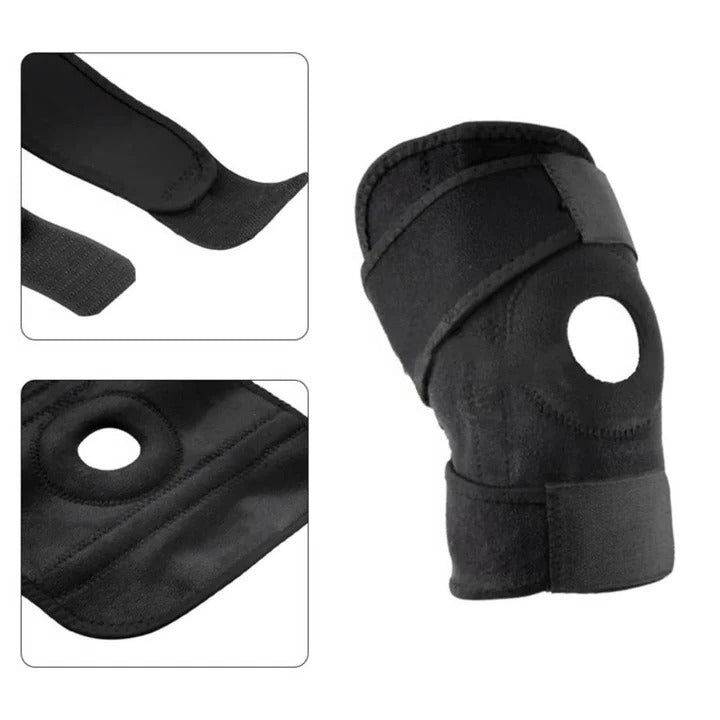 Adjustable Knee Support Brace with Dual Stabilizers and Compression Padding