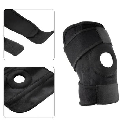 Adjustable Knee Support Brace with Dual Stabilizers and Compression Padding
