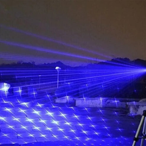 Blue Laser Torch with Rotating Focus and Fire Starting, 3.1 Mile Range