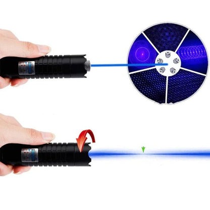 Blue Laser Torch with Rotating Focus and Fire Starting, 3.1 Mile Range