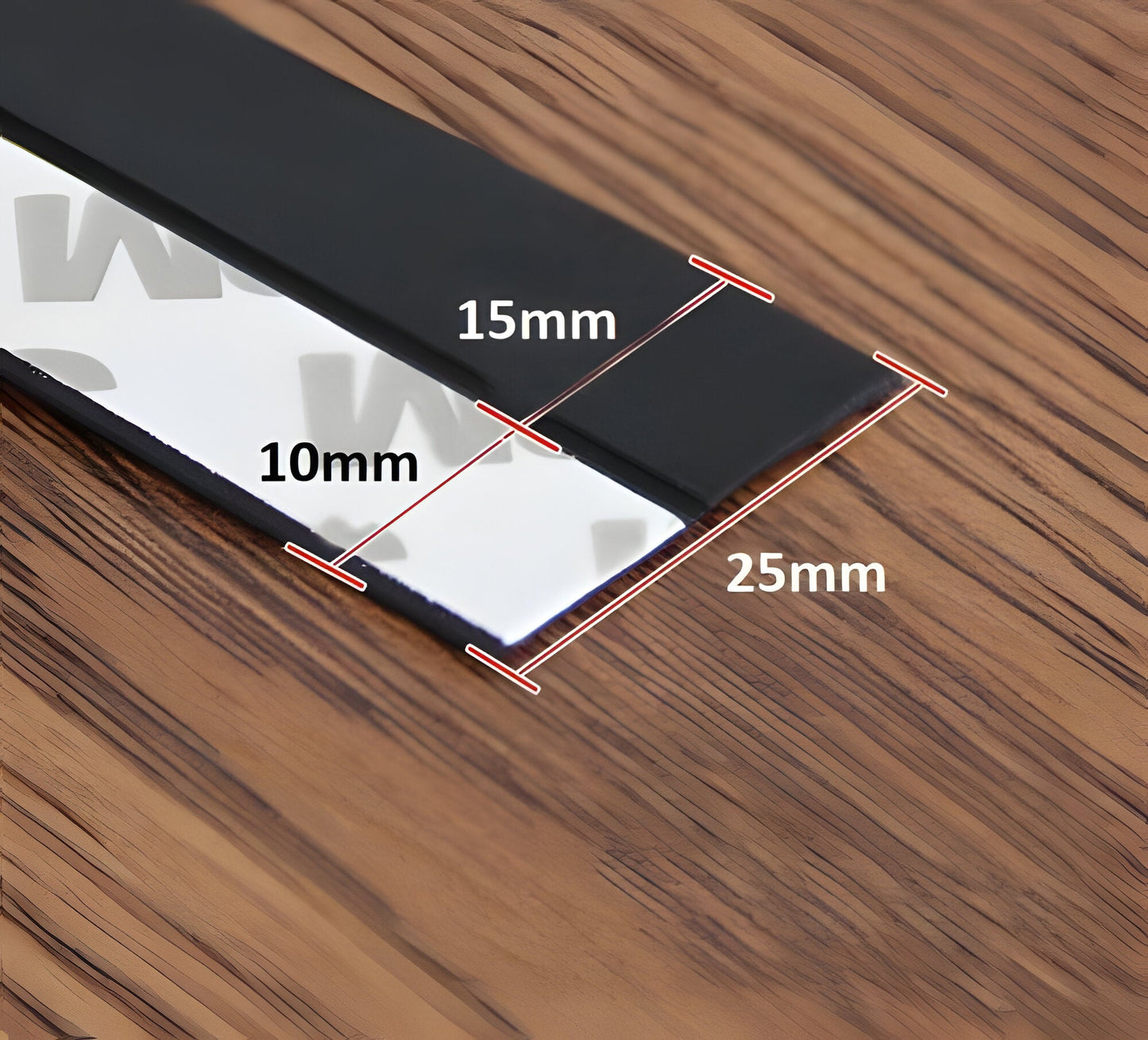 Draft Blocking Door Seal Strip with Transparent Polymer, 16.4ft Length