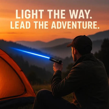 Blue Laser Torch with Rotating Focus and Fire Starting, 3.1 Mile Range