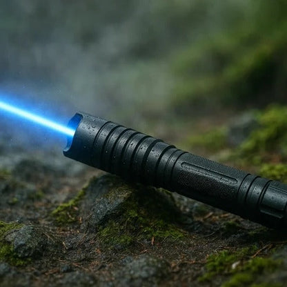 Blue Laser Torch with Rotating Focus and Fire Starting, 3.1 Mile Range