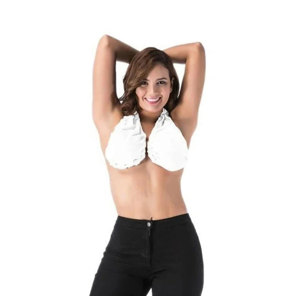 Moisture Absorbing Bra with Open Back Design and Adjustable Cord