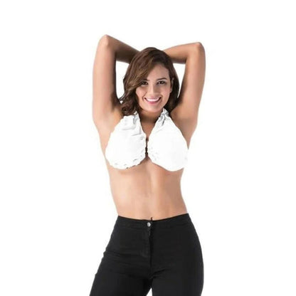 Moisture Absorbing Bra with Open Back Design and Adjustable Cord