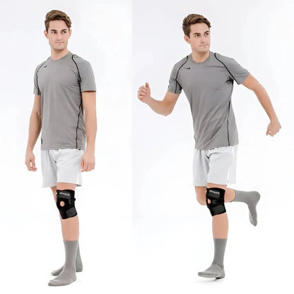 Adjustable Knee Support Brace with Dual Stabilizers and Compression Padding