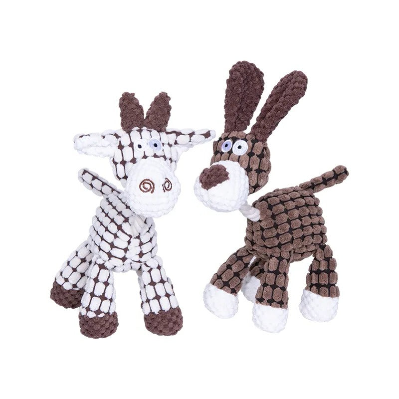 Durable Plush Dog Toy with Built-In Squeaker and Reinforced Fabric