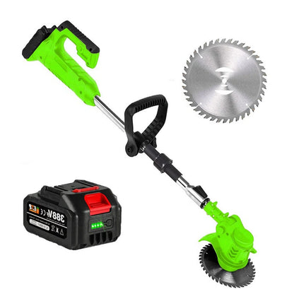 Cordless Grass Trimmer with 24V Motor and Adjustable Telescopic Handle, Multi-Angle Head