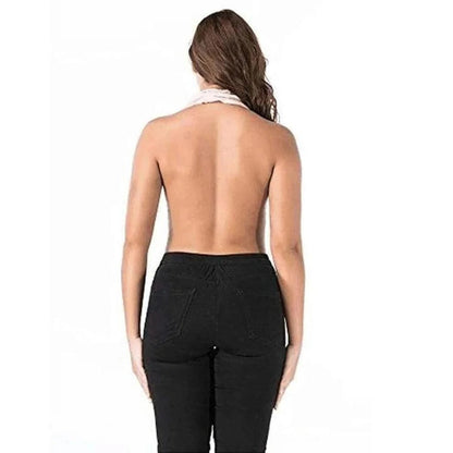 Moisture Absorbing Bra with Open Back Design and Adjustable Cord