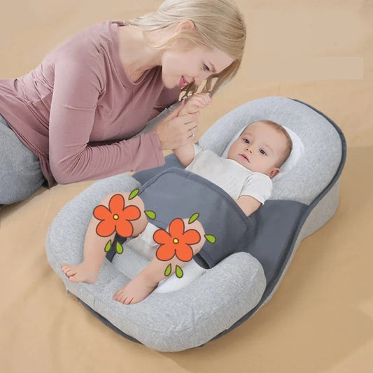 Inclined Infant Wedge Pillow with Breathable Surface and Contoured Barriers