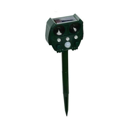 Motion Activated Solar Animal Repellent with Ultrasonic Sound and Flashing Lights