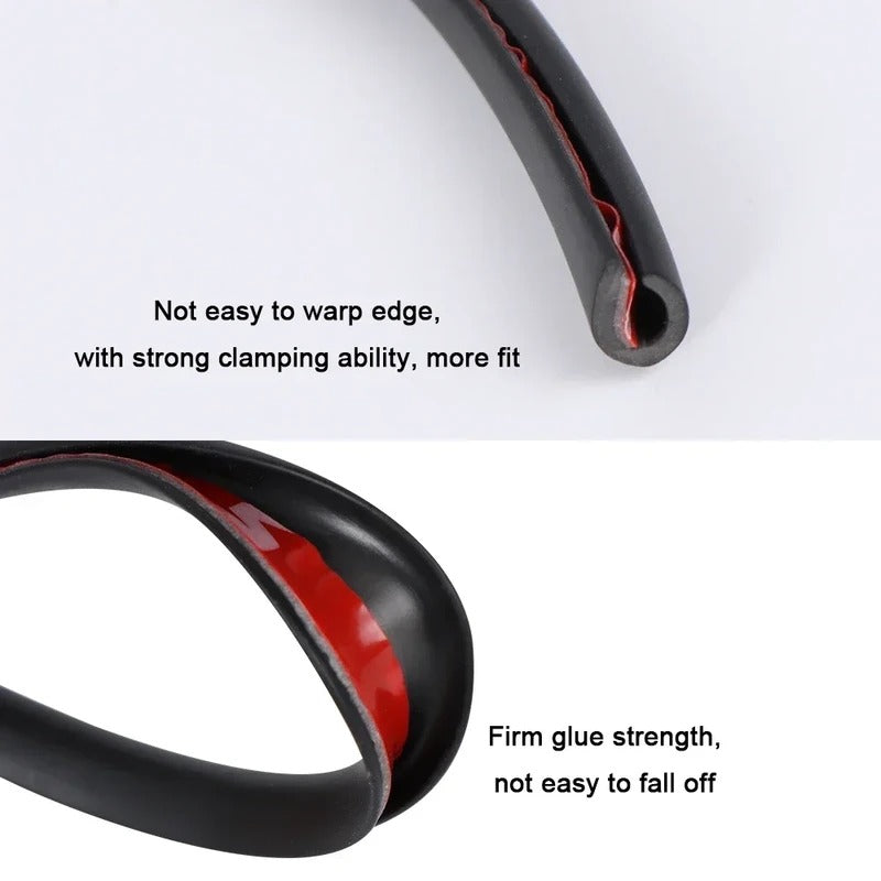 Car Door Edge Guard Strip with U-Shaped Wrap and Heat Activation, 16.4ft