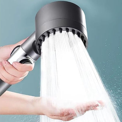 Filtered Showerhead with Pressure Boost and Flow Control Button