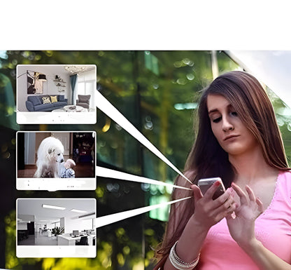 Compact Wireless Security Camera with 1080p HD and Infrared Night Vision, Motion Alerts