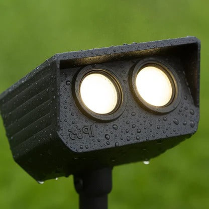 Solar LED Spotlight with Adjustable Zoom Lens and Dual Lighting Modes, IP65 Waterproof