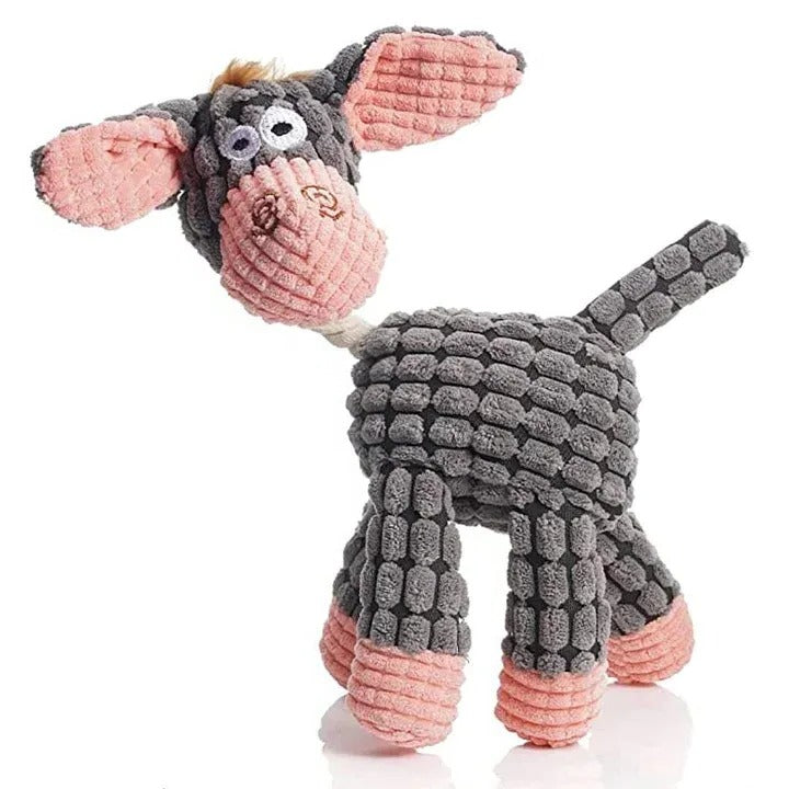 Durable Plush Dog Toy with Built-In Squeaker and Reinforced Fabric