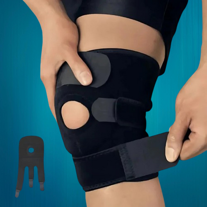 Adjustable Knee Support Brace with Dual Stabilizers and Compression Padding