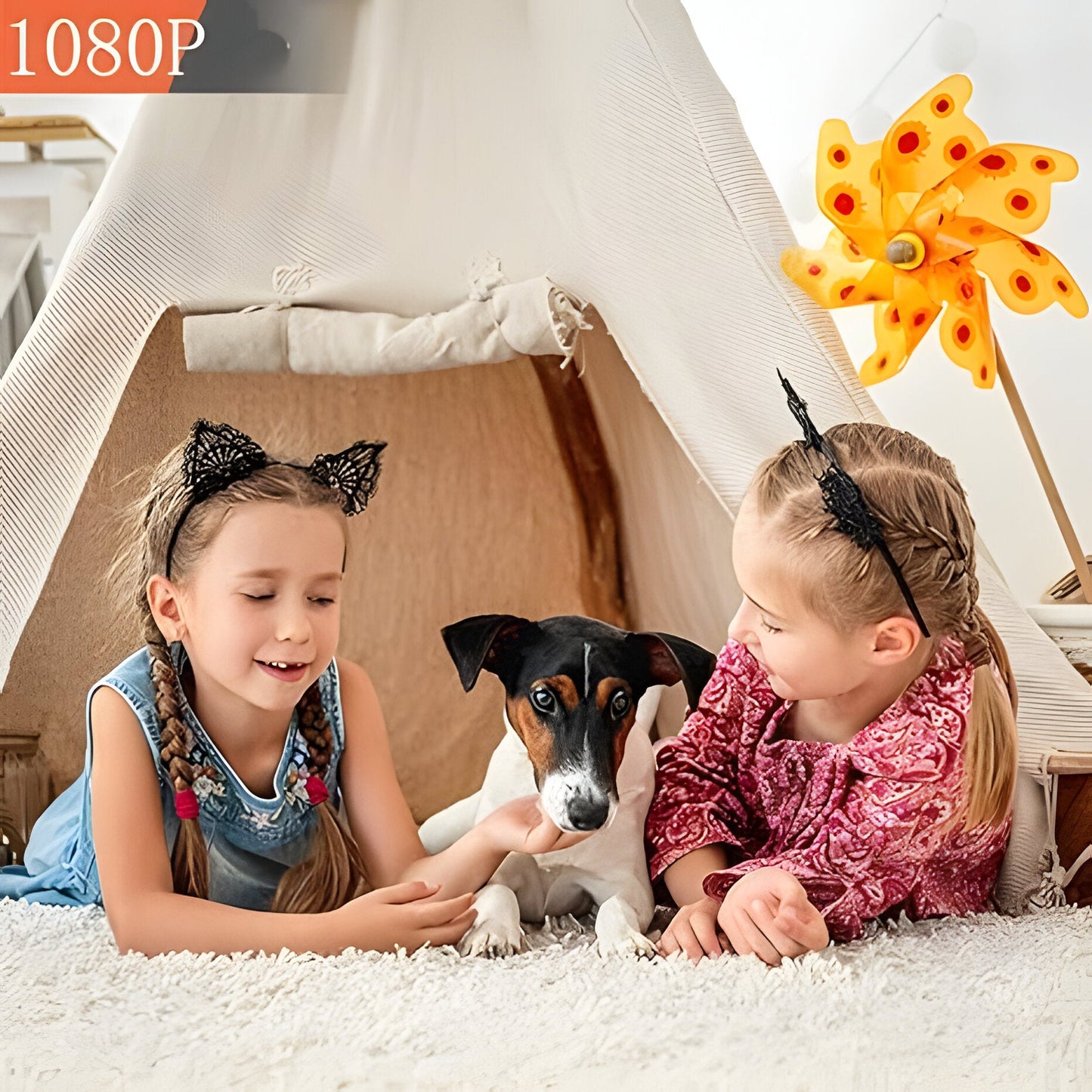 Compact Wireless Security Camera with 1080p HD and Infrared Night Vision, Motion Alerts