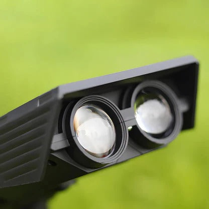 Solar LED Spotlight with Adjustable Zoom Lens and Dual Lighting Modes, IP65 Waterproof