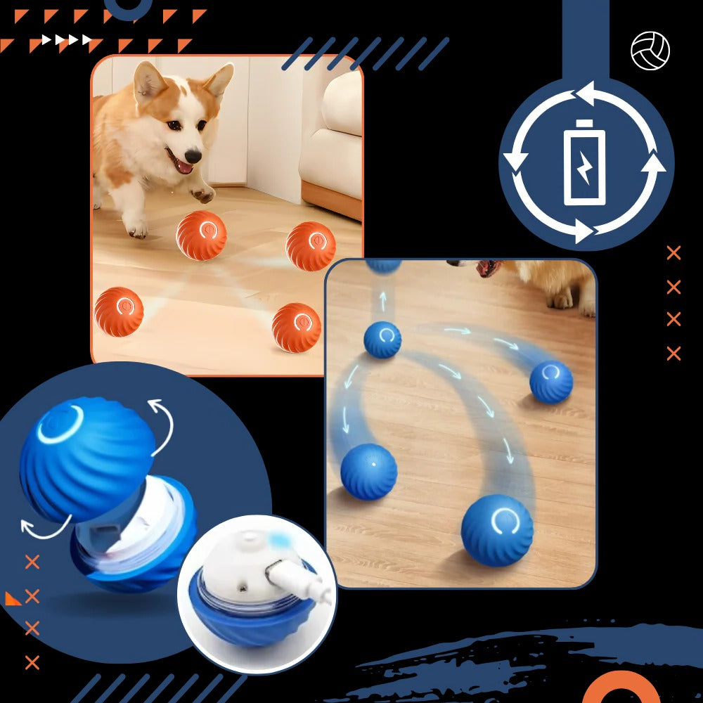 Rechargeable Interactive Dog Ball with Obstacle Detection and Removable Shell
