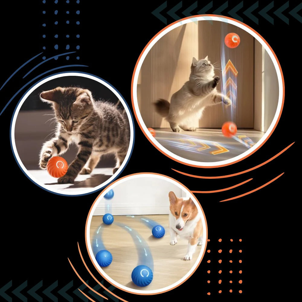Rechargeable Interactive Dog Ball with Obstacle Detection and Removable Shell