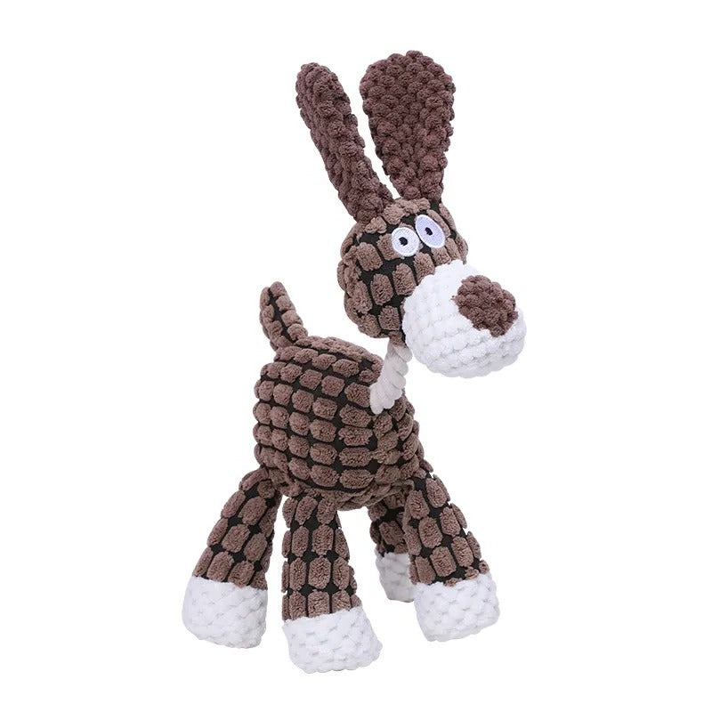 Durable Plush Dog Toy with Built-In Squeaker and Reinforced Fabric
