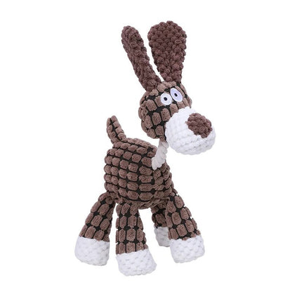 Durable Plush Dog Toy with Built-In Squeaker and Reinforced Fabric