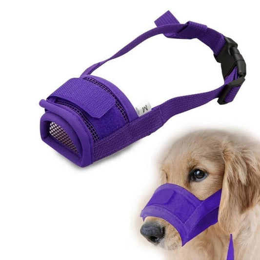 Mesh Dog Muzzle with Adjustable Strap and Breathable Design