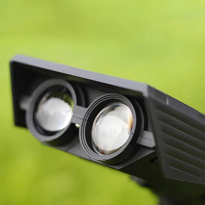 Solar LED Spotlight with Adjustable Zoom Lens and Dual Lighting Modes, IP65 Waterproof