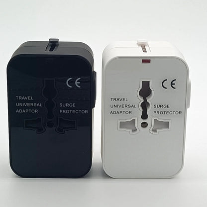 Universal Travel Adapter with Dual USB Ports and Auto Voltage Switching for 150+ Countries