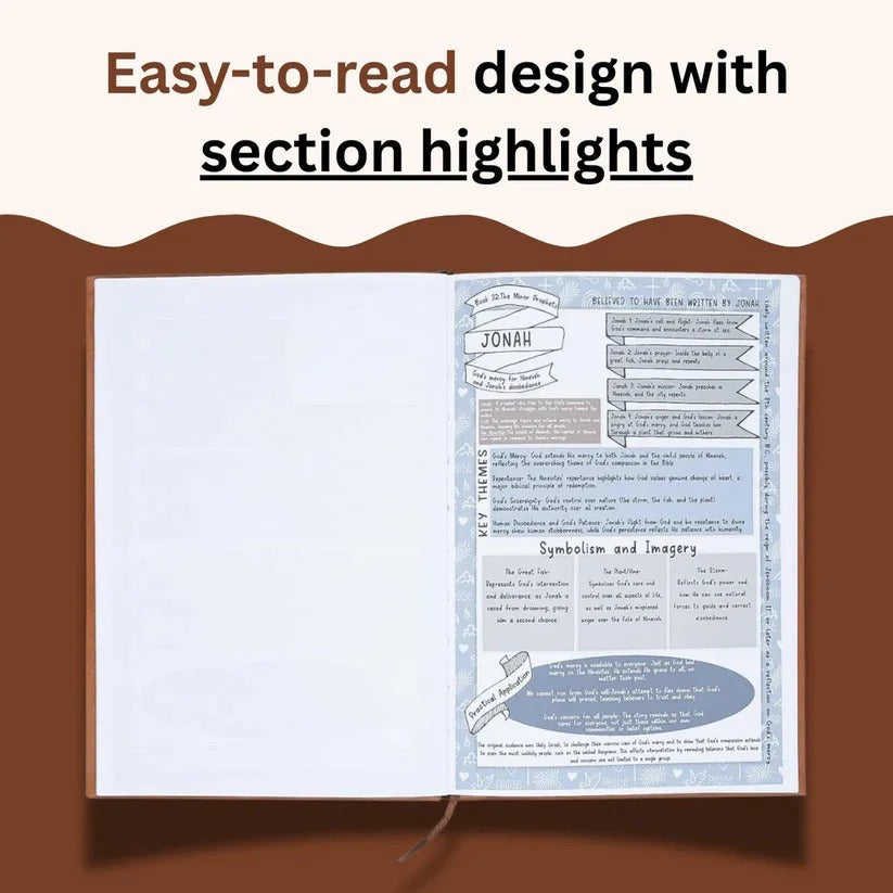 Scripture Study Journal with 66 Book Summaries and Reflection Pages