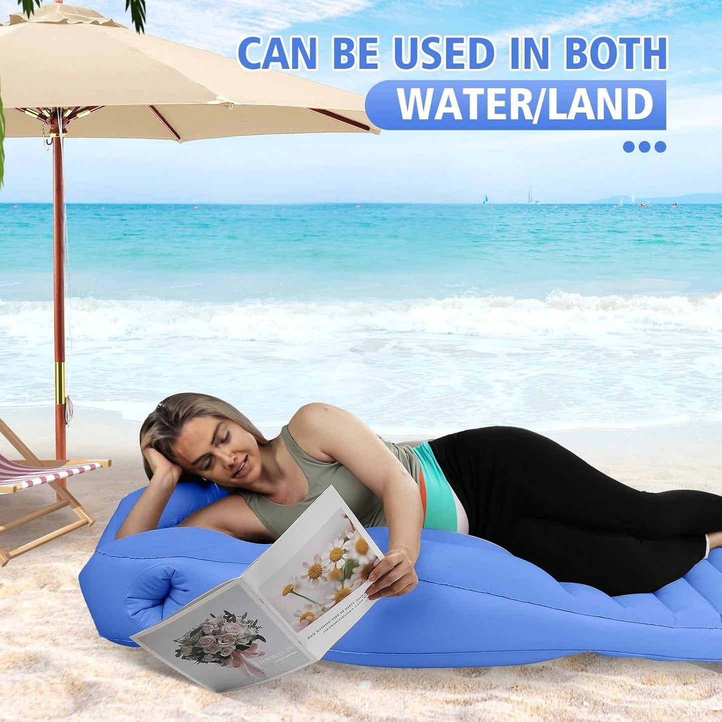 Inflatable Pregnancy Pillow with Belly Cutout and Dual Air Chambers