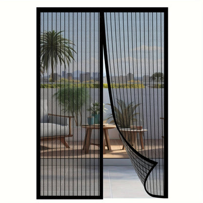 Magnetic Auto-Close Screen Door with Polyester Mesh and Custom Sizing
