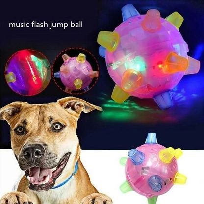 Interactive Jumping Ball with LED Lights and Sound for Dogs