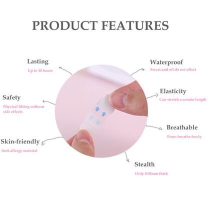 Face Lifting Tape with Invisible Clear Design and Wrinkle Smoothing, 40 Pieces