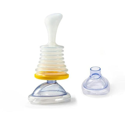 Choking Emergency Suction Device with Spring Mechanism and Airtight Mask