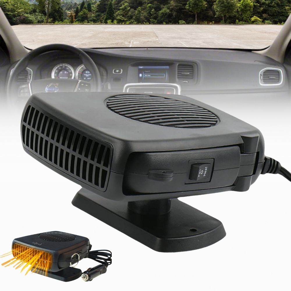 Portable Car Heater with Ceramic Element and Dual Mode Fan, 12V Instant Heat