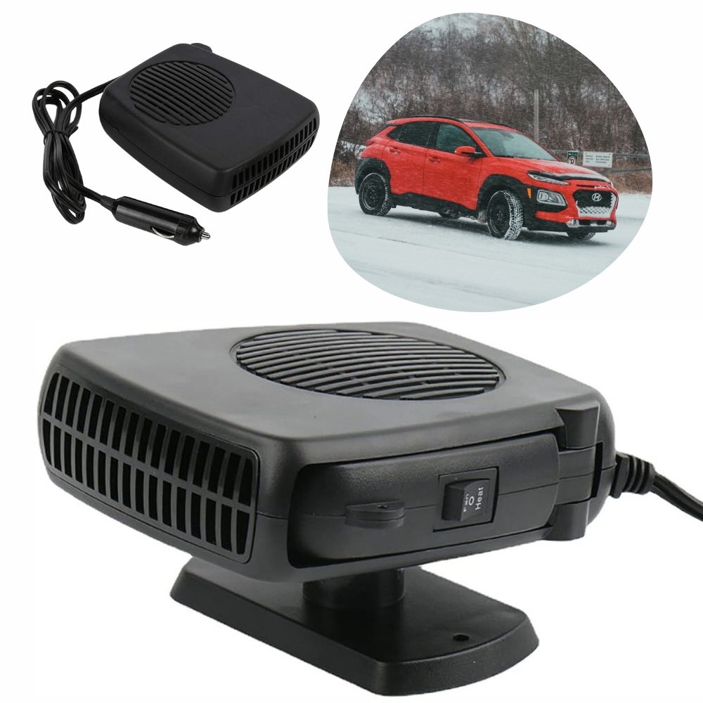 Portable Car Heater with Ceramic Element and Dual Mode Fan, 12V Instant Heat