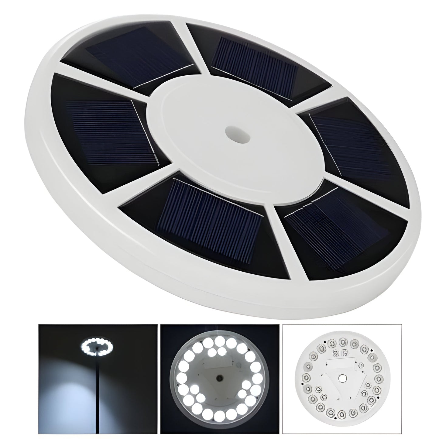 Solar Flagpole Light with Automatic Dusk Sensor and 700 Lumen LED, Waterproof