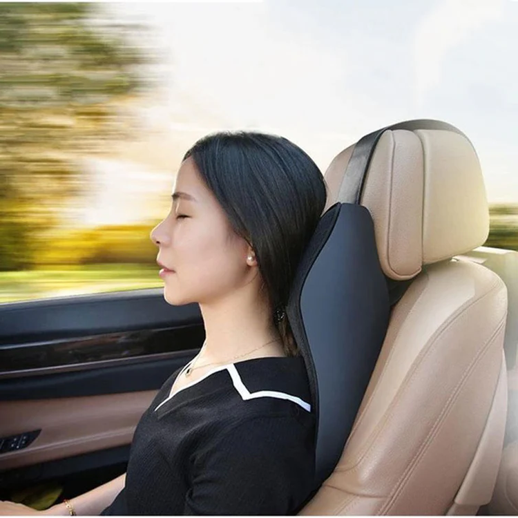 Memory Foam Car Headrest Cushion with Washable Cover and Neck Support