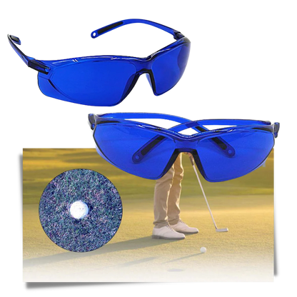 Blue Lens Golf Glasses with UV 400 Protection and Ball Detection, Universal Fit