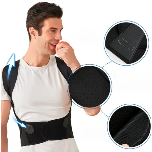 Posture Corrector Brace with Adjustable Straps and Upper Back Support