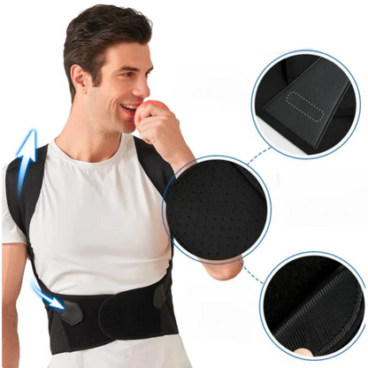 Posture Corrector Brace with Adjustable Straps and Upper Back Support