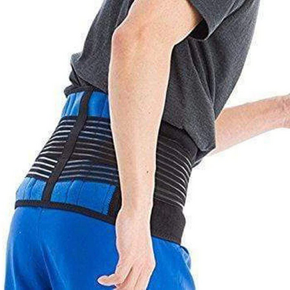 Lumbar Support Brace with Double Pull Compression and Heat Retention