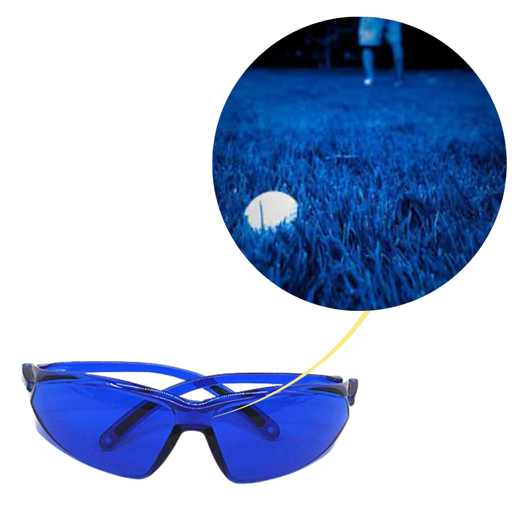 Blue Lens Golf Glasses with UV 400 Protection and Ball Detection, Universal Fit
