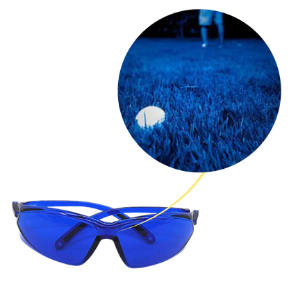 Blue Lens Golf Glasses with UV 400 Protection and Ball Detection, Universal Fit