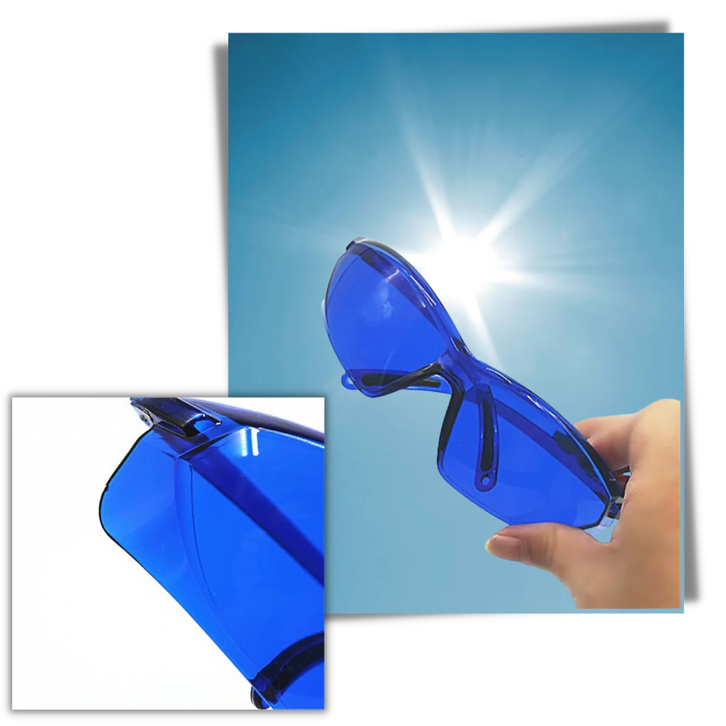 Blue Lens Golf Glasses with UV 400 Protection and Ball Detection, Universal Fit
